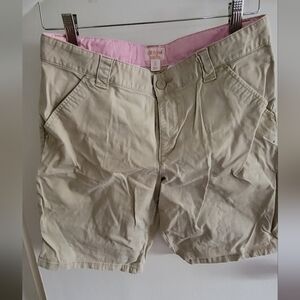 Cat & Jack Women's Khaki Shorts with Pink Lining SIZE 14